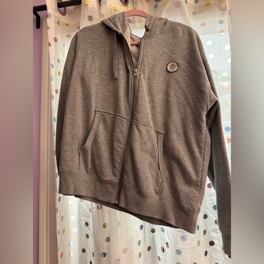 Hurley gray zip up hoodie, barely worn, like new